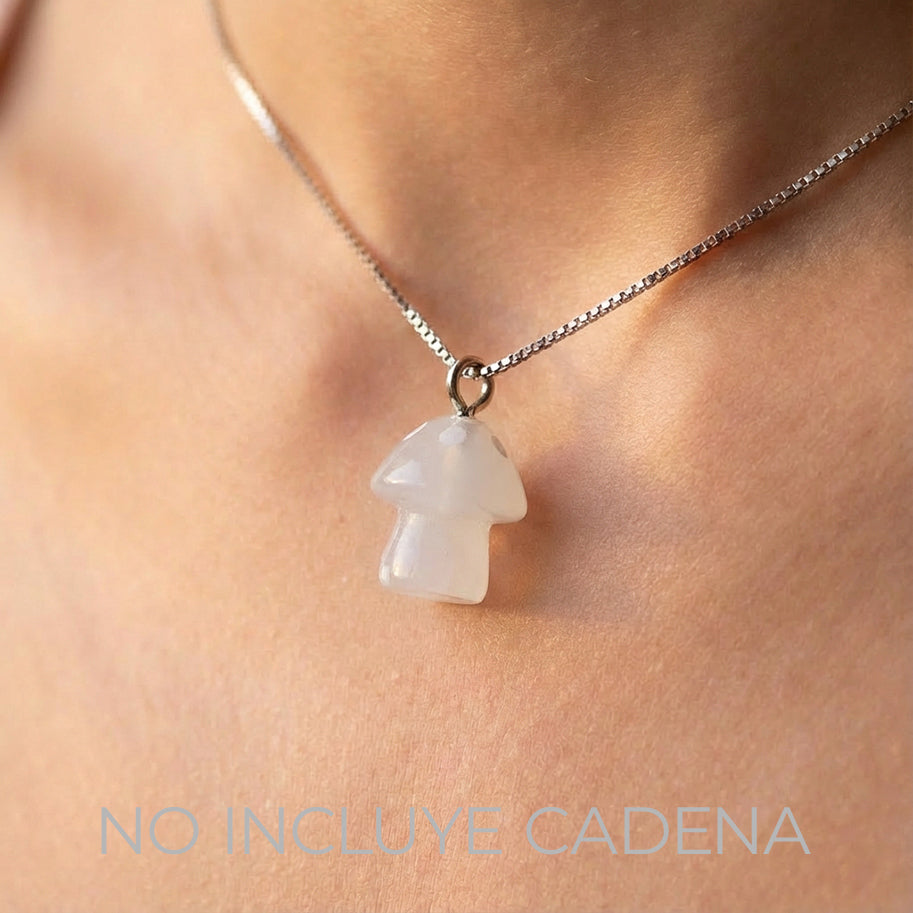 Dije Acrílico Honguito Blanco