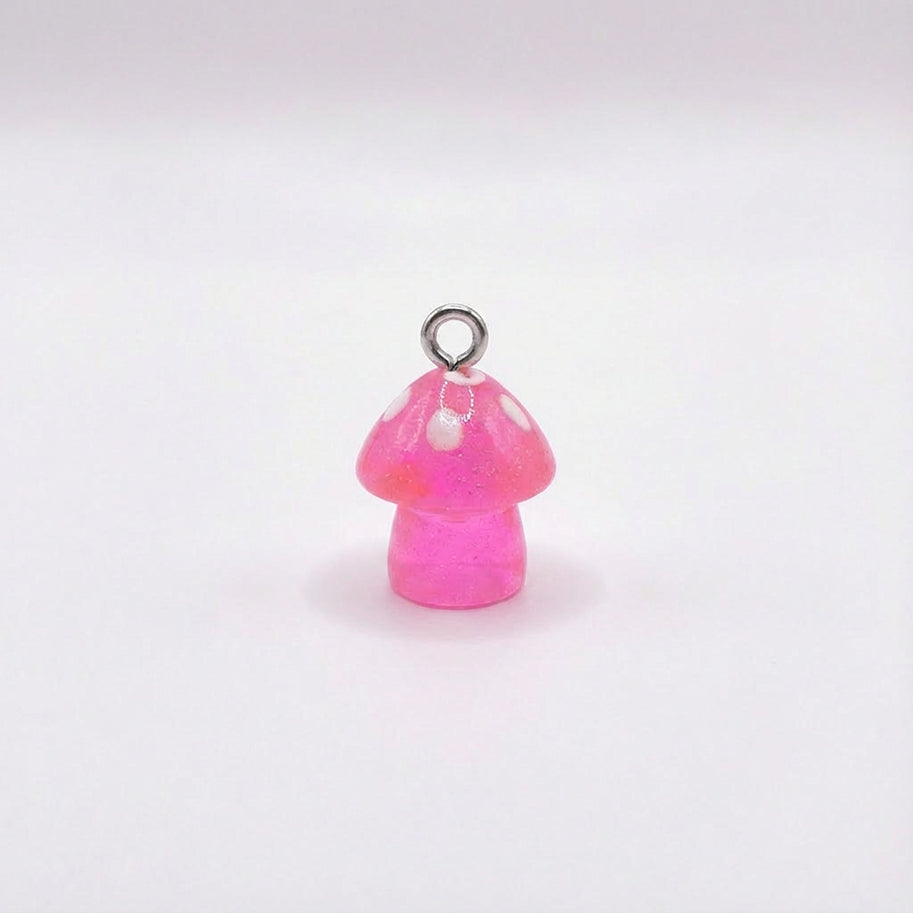 Dije Acrílico Honguito Neón Fucsia