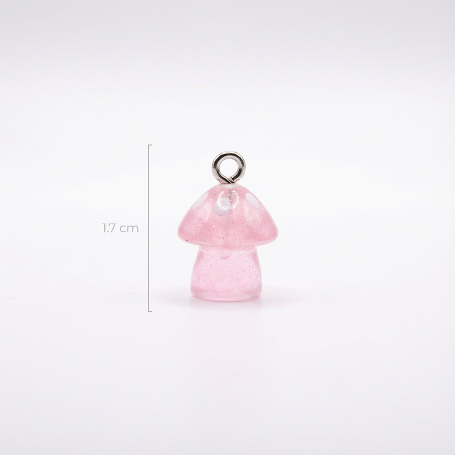 Dije Acrílico Honguito Neón Rosado