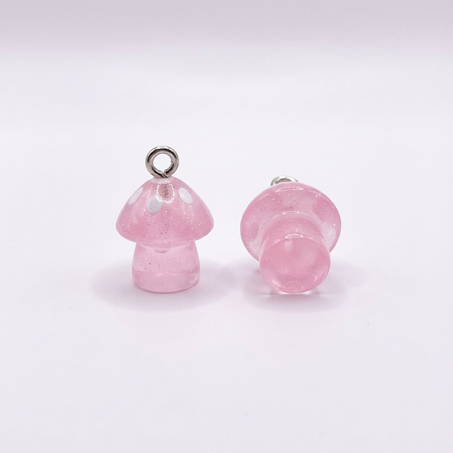 Dije Acrílico Honguito Neón Rosado