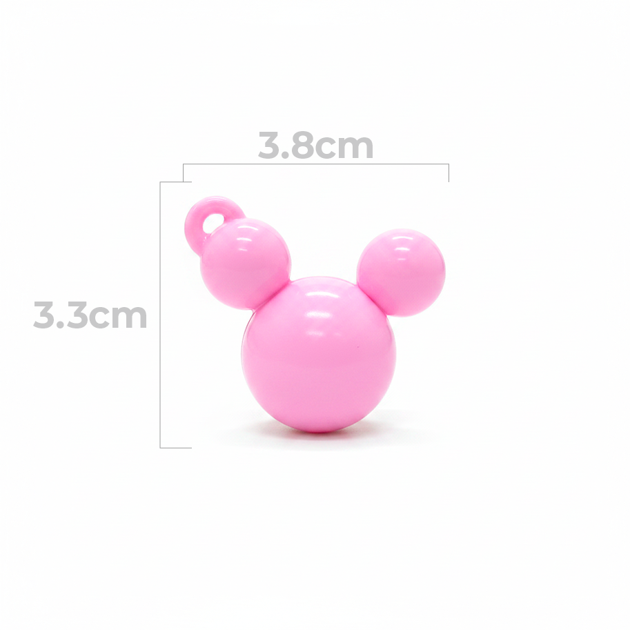 Dije Acrilico Mickey 1 Tono Rosado
