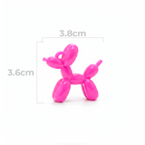 Dije Acrilico Perro Globo 1 Tono Fucsia