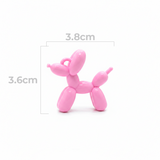 Dije Acrilico Perro Globo 1 Tono Rosado