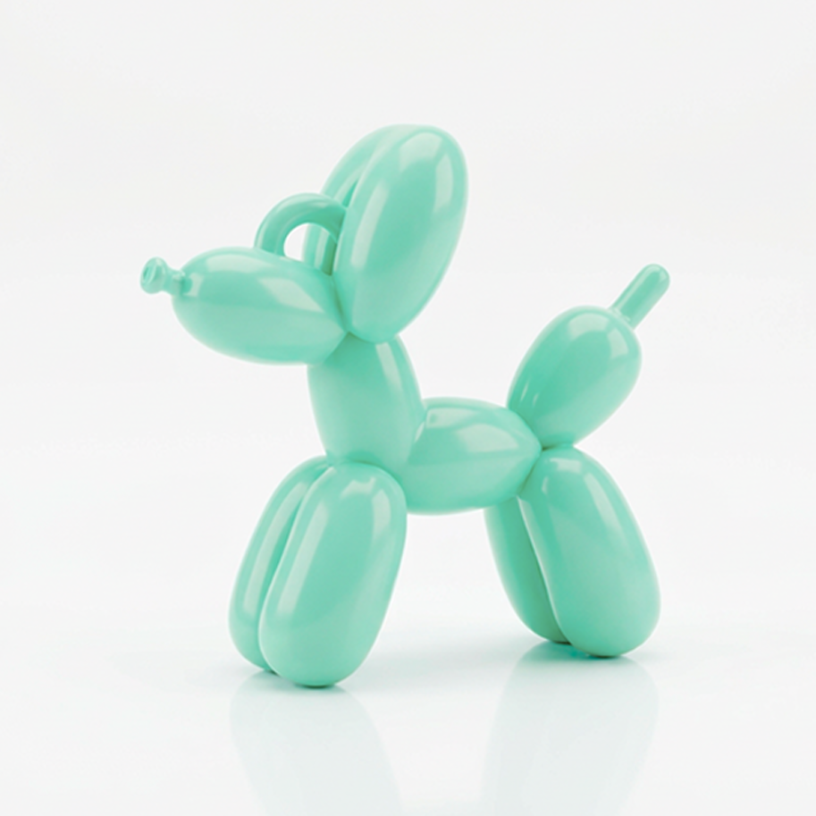 Dije Acrilico Perro Globo 1 Tono verde menta