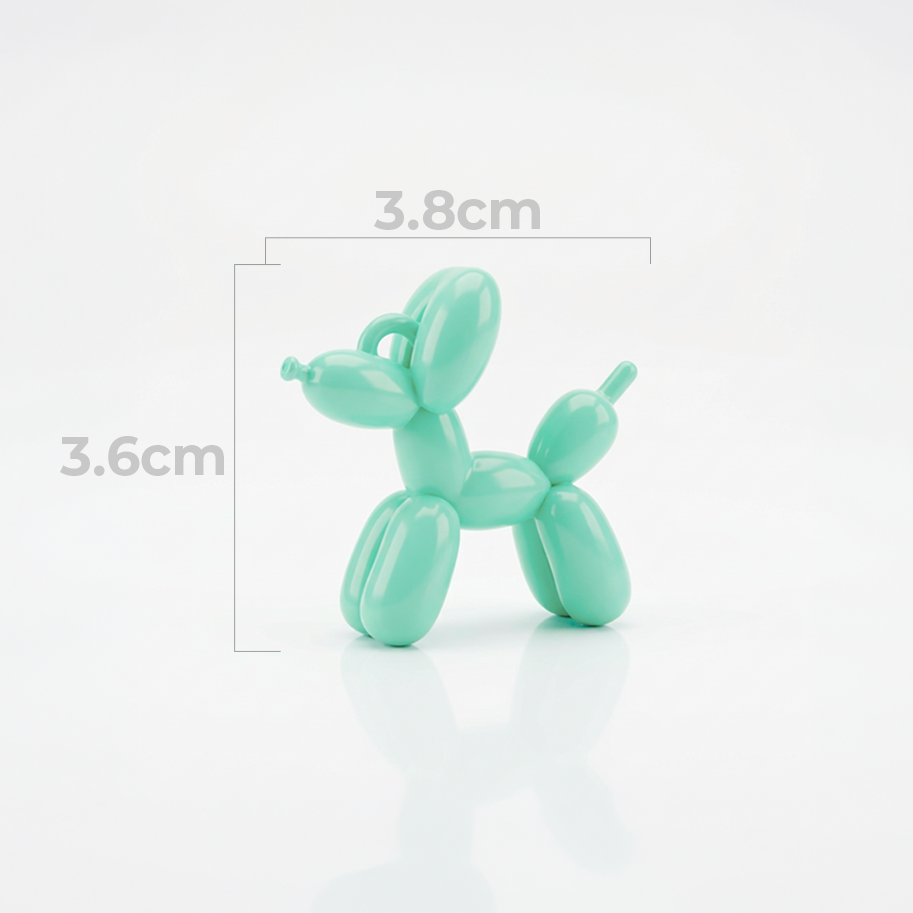 Dije Acrilico Perro Globo 1 Tono verde menta