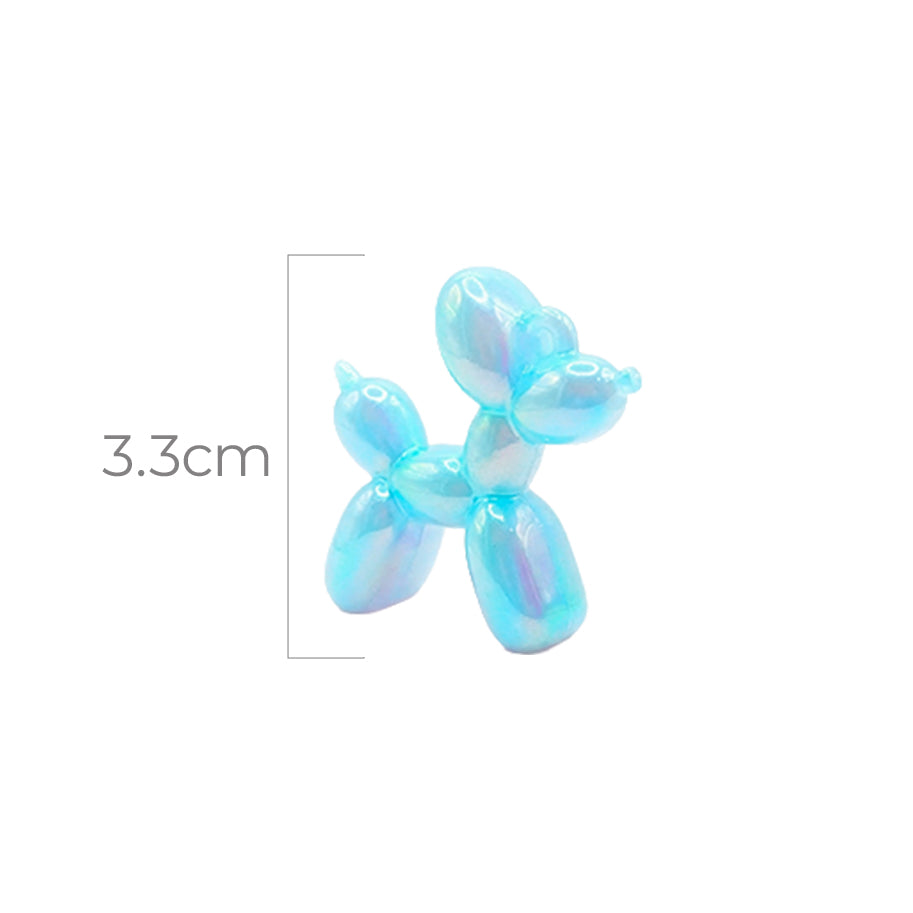 Dije Acrílico Perro Globo Azul Perlado Boreal