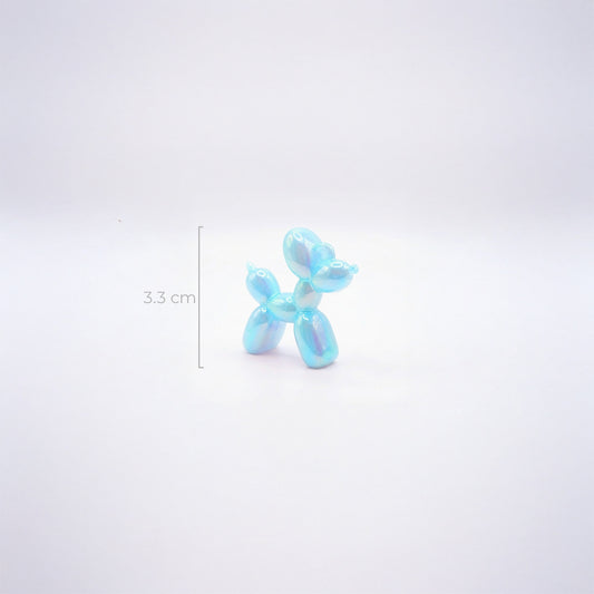 Dije Acrílico Perro Globo Azul Perlado Boreal