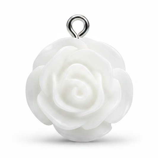 Dije Acrilico Rosa Blanca
