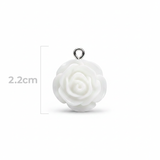 Dije Acrilico Rosa Blanca