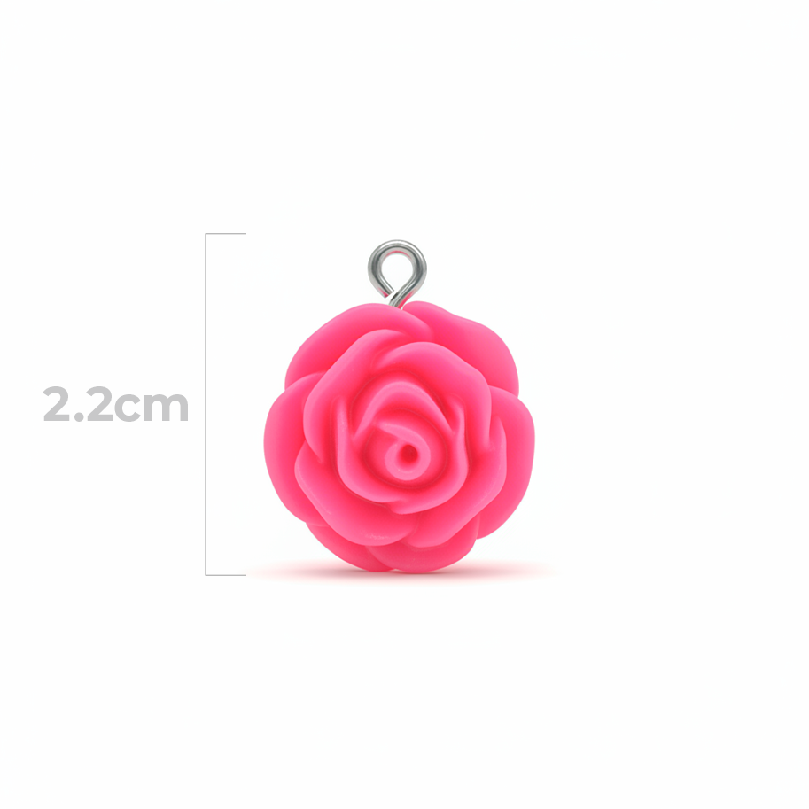 Dije Acrilico Rosa Fucsia