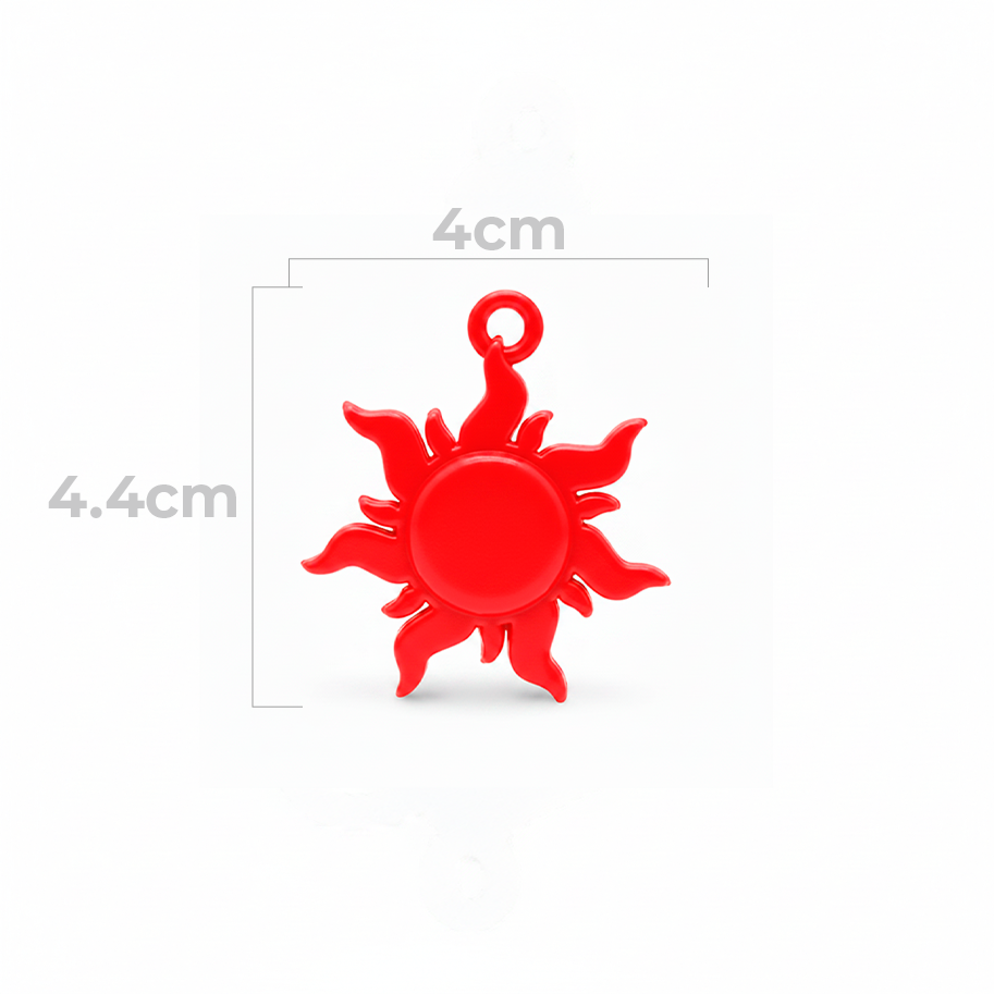 Dije Acrilico Sol 1 Tono Rojo