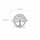 Dije Arbol De Vida Circulo Plateado Rodinado