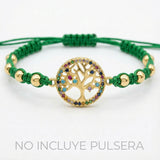 Dije Arbol De Vida Circulo dorado Rodinado