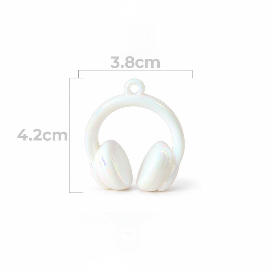 Dije Audifonos Chunky Blanco Perlado AB