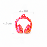 Dije Audifonos Chunky Rojo Perlado AB