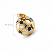 Dije Balón Con Dije Corazón Adentro Dorado Rodinado