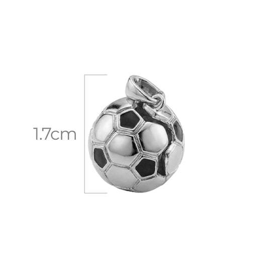 Dije Balón Con Dije Corazón Adentro Plateado Rodinado