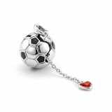 Dije Balón Con Dije Corazón Adentro Plateado Rodinado