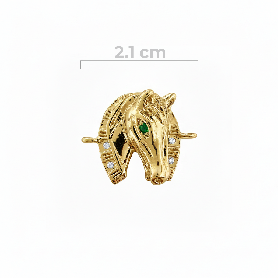 Dije Caballo Dorado Rodinado