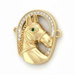 Dije Caballo Herradura Dorado Rodinado
