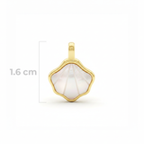 Dije Concha de Mar Nacar Collar Dorado Rodinado
