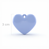 Dije Corazón Azul Cielo Liso 3 Cm Acrílico