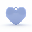 Dije Corazón Azul Cielo Liso 3 Cm Acrílico