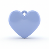 Dije Corazón Azul Cielo Liso 3 Cm Acrílico