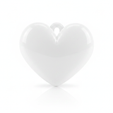 Dije Corazón Blanco Liso 3 Cm Acrílico