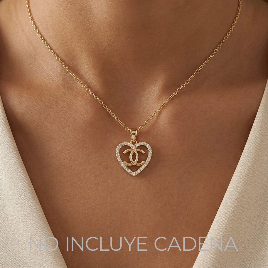 Dije Corazón CH Dorado Rodinado