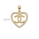Dije Corazón CH Dorado Rodinado