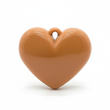 Dije Corazón Caramelo Liso 3 Cm Acrílico