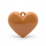 Dije Corazón Caramelo Liso 3 Cm Acrílico