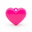 Dije Corazón Fucsia Liso 3 Cm Acrílico