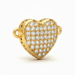 Dije Corazón Grande Dorado Rodinado