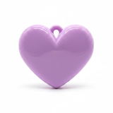 Dije Corazón Lila Liso 3 Cm Acrílico
