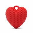 Dije Corazón Rojo 2.5 Cm Tejido Collar Acrílico