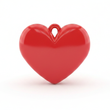 Dije Corazón Rojo Liso 3 Cm Acrílico