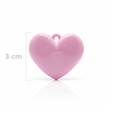 Dije Corazón Rosado Liso 3 Cm Acrílico