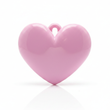 Dije Corazón Rosado Liso 3 Cm Acrílico