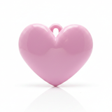 Dije Corazón Rosado Liso 3 Cm Acrílico