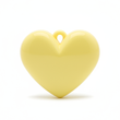 Dije Corazón Amarillo Pastel Liso 3 Cm Acrílico