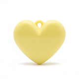 Dije Corazón Amarillo Pastel Liso 3 Cm Acrílico