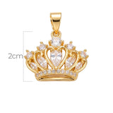 Dije Corona Grande Dorado Rodinado