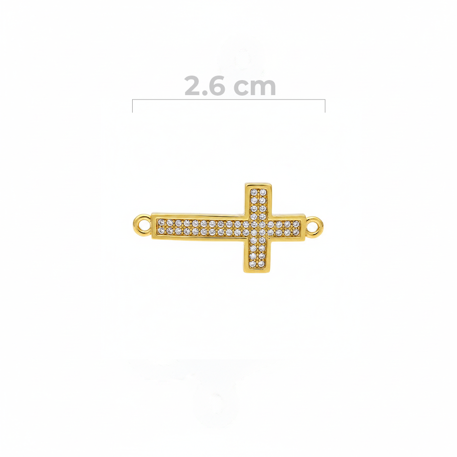Dije Cruz Ancha Dorado Rodinado