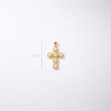 Dije Cruz Flor Perla Dorado Rodinado