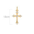 Dije Cruz Punta Diamante Dorado Rodinado