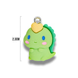 Dije Acrílico Dino Baby Verde Corazón