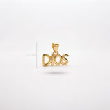 Dije Dios Liso Para Collar Dorado Rodinado