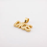 Dije Dios Liso Para Collar Dorado Rodinado